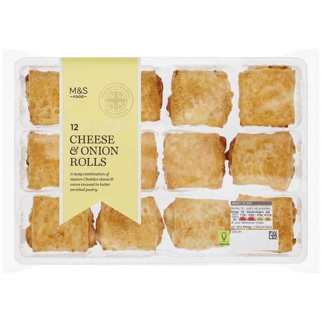M&S 12 Cheese & Onion Rolls 300g