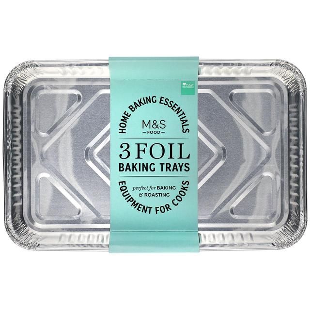 M&S 3 Foil Baking Trays 3 per pack