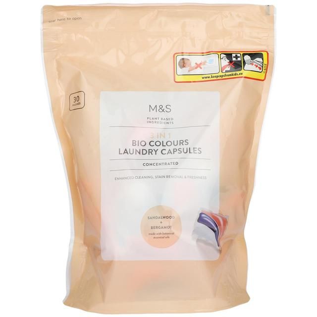 M&S 3 in 1 Bio Colours Laundry Capsules 30 per pack