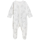 M&S 3 Pack Lion Sleepsuits Silver Grey 0-3 Years