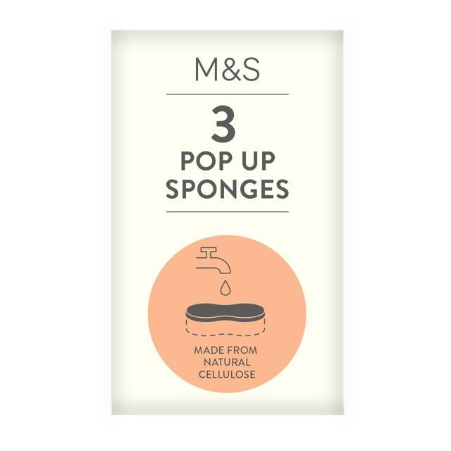 M&S 3 Pop Up Sponges 3 per pack