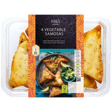 M&S 4 Hand Wrapped Vegetable Samosas 220g