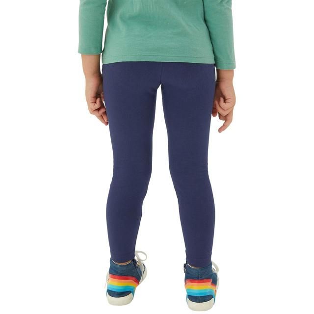 M&S 5pk Cotton Rich Plain Legging Navy 2-7 Y