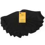 M&S 7pk Kids Cotton Trainer Liner Socks Black