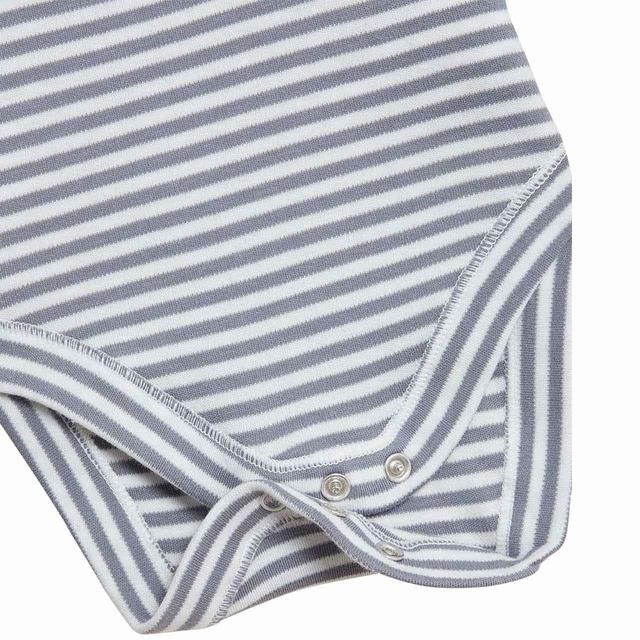 M&S BD Stripe Teddy Bear Bodysuit NB