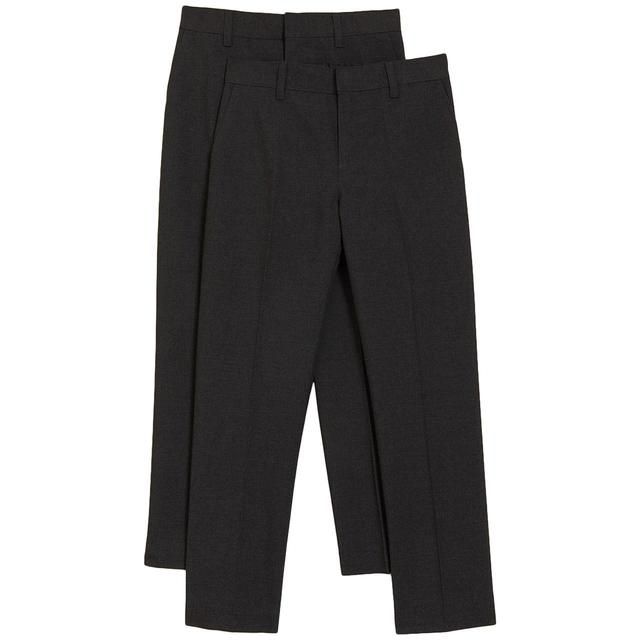 M&S Boys 2Pk Slim Leg School Trousers 4-5 Y 2 per pack