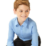 M&S Boys Slim Fit Easy to Iron School Shirts 3-14 Years Blue