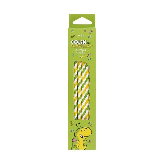 M&S Colin the Caterpillar Paper Straws 20 per pack
