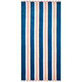M&S Collection Pure Cotton Striped Sand Resistant Beach Towel Navy