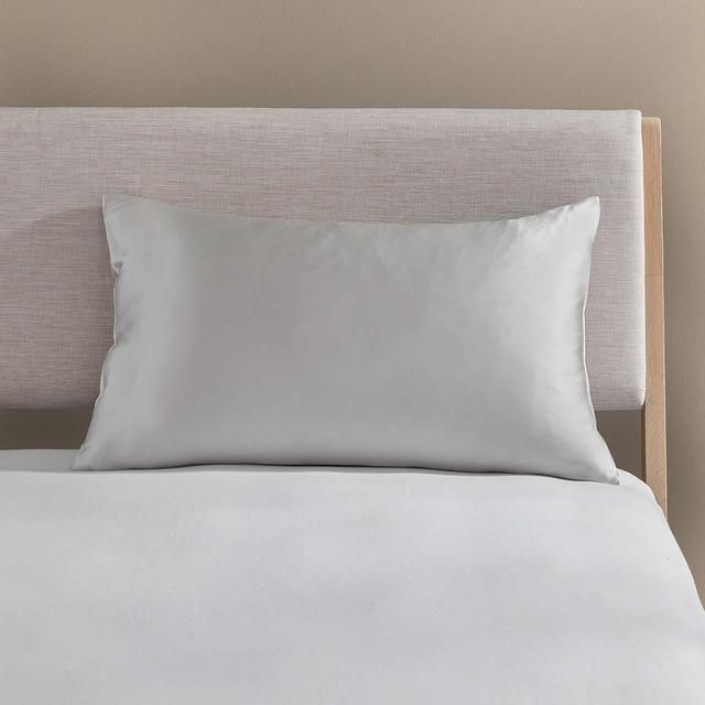 M&S Collection Pure Silk Pillowcase One Size Light Grey