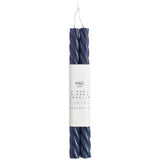M&S Collection Set of 2 Twisted Dinner Candles Navy 2 per pack