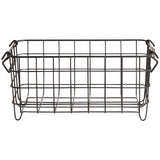 M&S Collection Small Stackable Wire Storage Basket One Size Black
