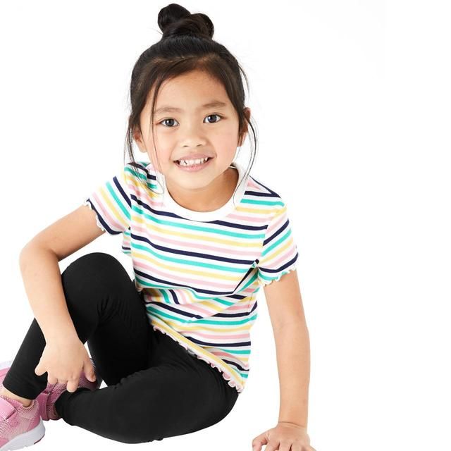 M&S Cotton Stretch Leggings 2-7 Years Black