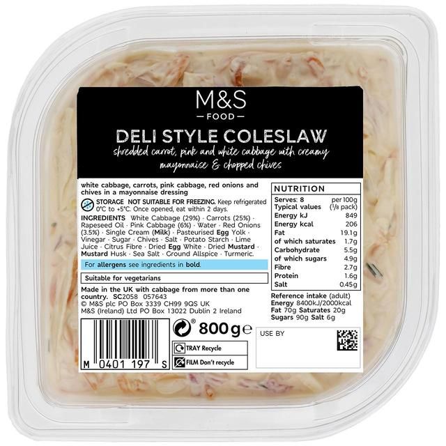 M&S Deli Style Coleslaw 800g