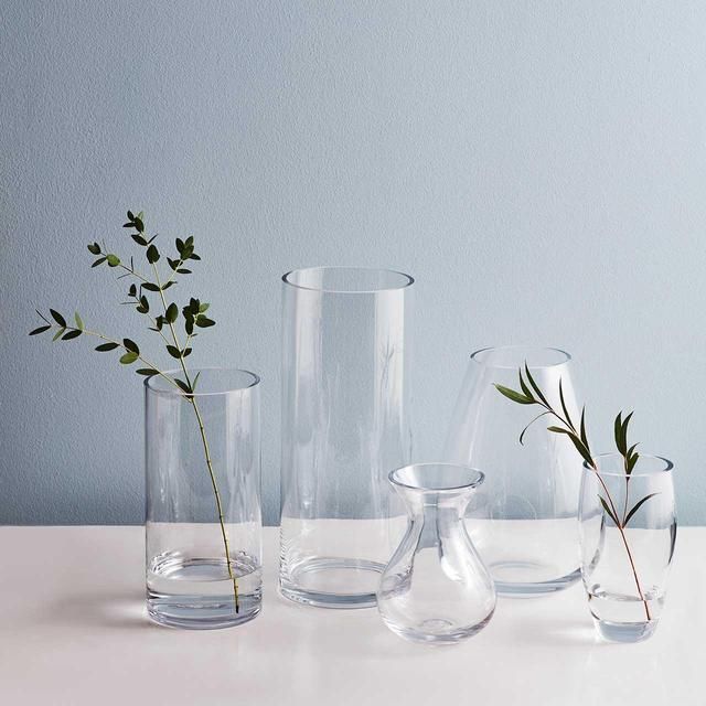 M&S Extra Tall Cylinder Flower Vase Clear