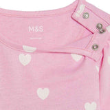 M&S Heart Dress 0 Months-3 Years Pink