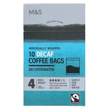 M&S Individually Wrapped Decaffeinated Coffee Bags 10 x 7.5g