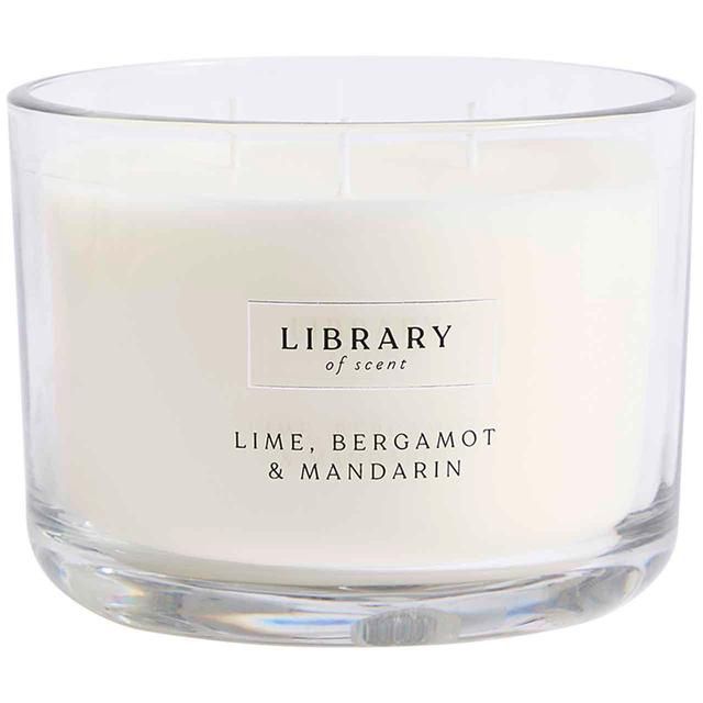 M&S Library of Scent Lime Bergamont & Mandarin 3 Wick Candle