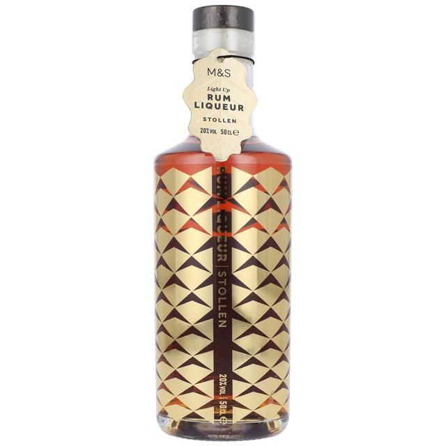 M&S Light Up Stollen Rum Liqueur 50cl