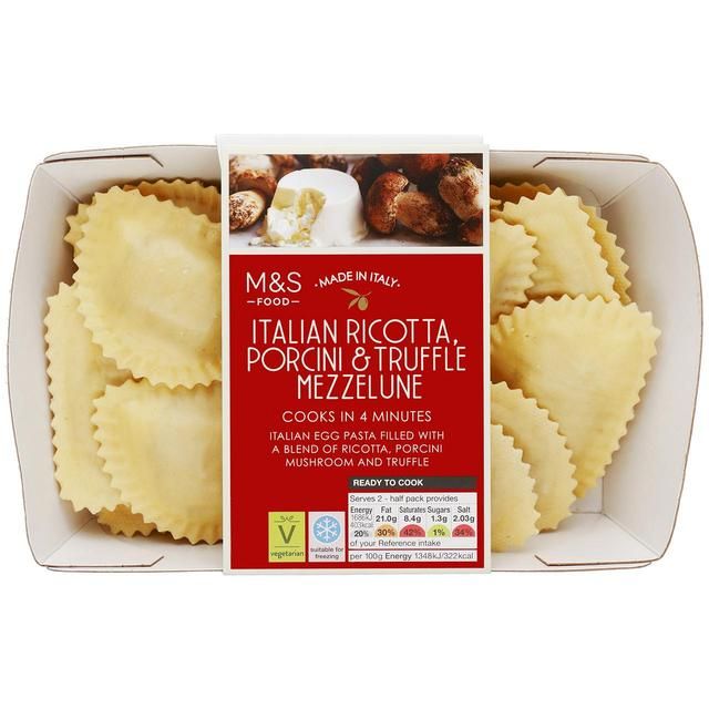 M&S Made In Italy Ricotta Porcini & Truffle Mezzelune 250g