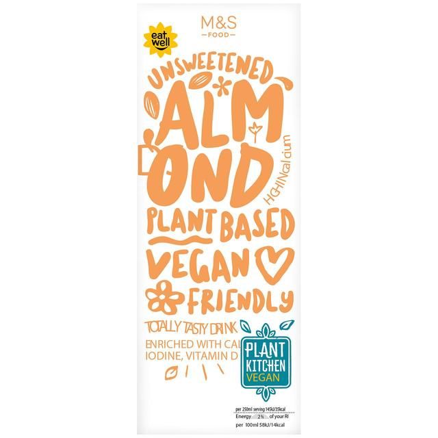 M&S Plant Kitchen Unsweetened Almond Drink 1L