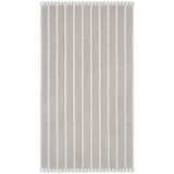 M&S Pure Cotton Carved Stripe Bath Towel Light Grey