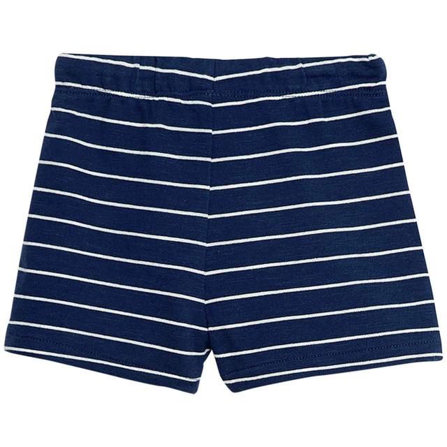 M&S Pure Cotton Striped Shorts 0-3 Years Blue