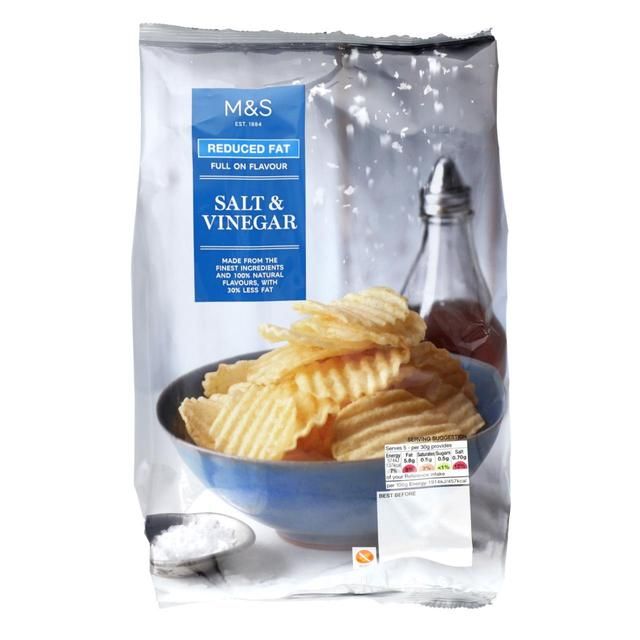M&S Reduced Fat Salt & Vinegar Crisps 150g