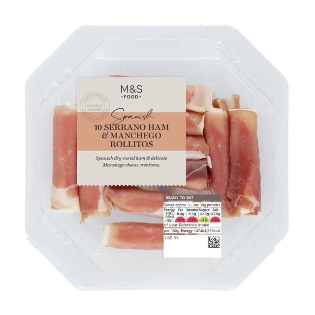 M&S Serrano Ham & Manchego Cheese Rolls 10 per pack
