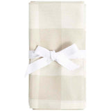M&S Set Of 4 Gingham Napkins Natural 4 per pack