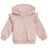 M&S Spot Print Frill Hoodie 0 Months-3 Years Pink