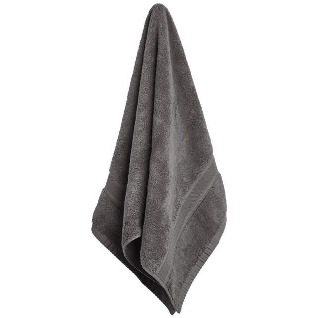 M&S Super Soft Pure Cotton Antibacterial Towel Face Towels 2pk Charcoal 2 per pack