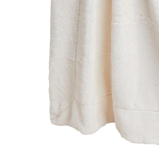 M&S Supersoft Faux Fur Throw Medium Cream