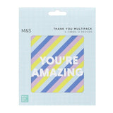 M&S Thank You Card Pack 6 per pack