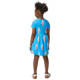 M&S Unicorn Ice Cream Cotton Dress 2-7 Years Blue