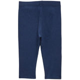 M&S Unisex Cotton Ribbed Leggings 0-3 Years Navy
