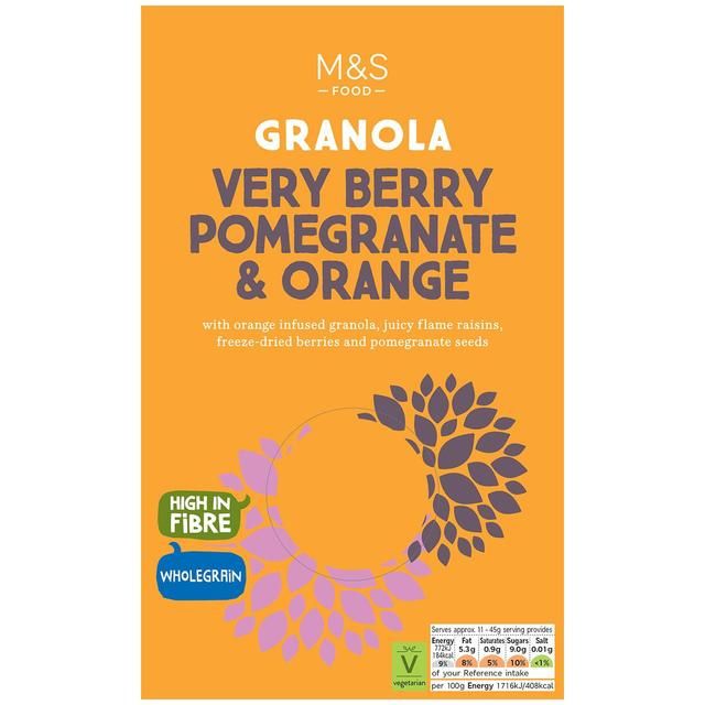 M&S Very Berry Pomegranate & Orange Granola 500g