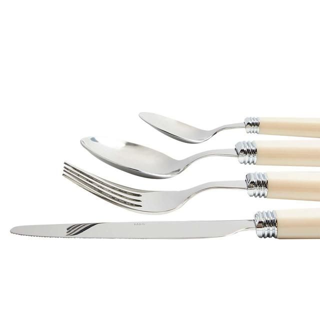 M&S Vintage Cutlery Set Cream 16 per pack