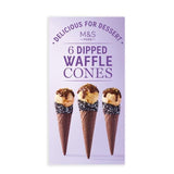 M&S VIVA 6 Dipped Waffle Cones 6 per pack