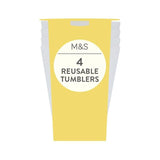 M&S White Reusable Picnic Tumblers 4 per pack