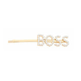 Envie Women's Pearl Words Letters Hairpin, Boss