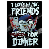 Psycho Penguin Friends For Dinner Chopping Board