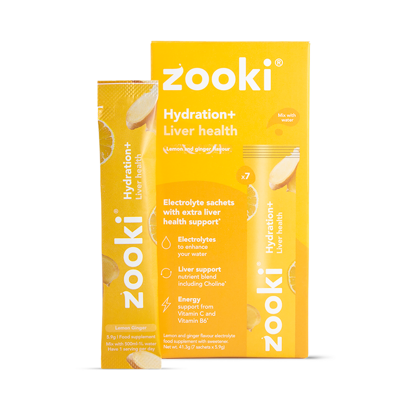Zooki Hydration Liver Health Lemon Ginger Flavour 7 Sachets