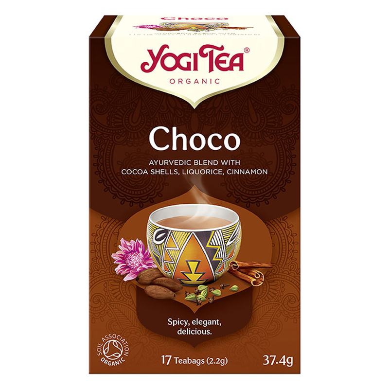 Organic Spiced Cocoa Shell Ayurvedic Herbal Tea 17 Tea Bags