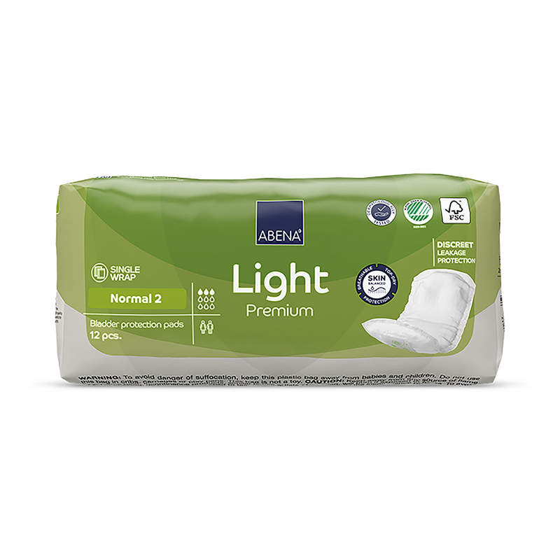 Abena Light Normal 2 350ml Absorbency 12 Incontinence Pads