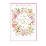 Simon Elvin Isabel Garden Wreath Wedding Card (Pack of 6)