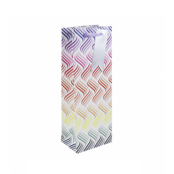Eurowrap Wave Pattern Bottle Bag (Pack of 6)
