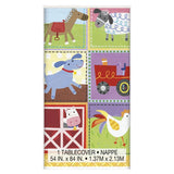 Unique Party Plastic Farm Animals Party Table Cover