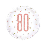 Unique Party Glitter 80th Foil Balloon