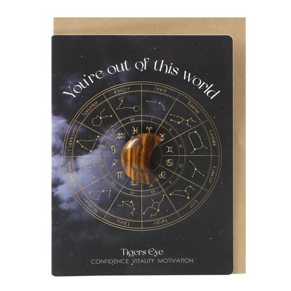 Tiger Eye Moon Card Out Of This World 3cm (British brand)